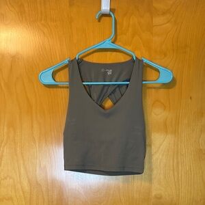 Aerie NWOT Green Tank Top with V-Cut Back